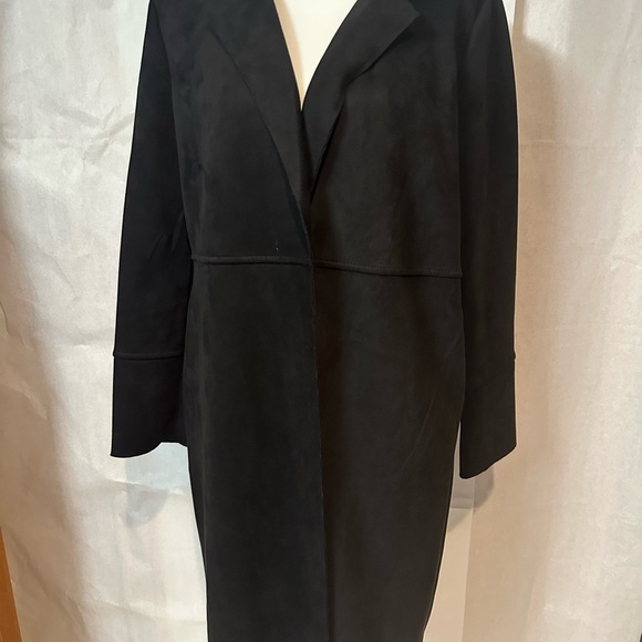 Premise Black Trench Coat for Women - Picture 2 of 10